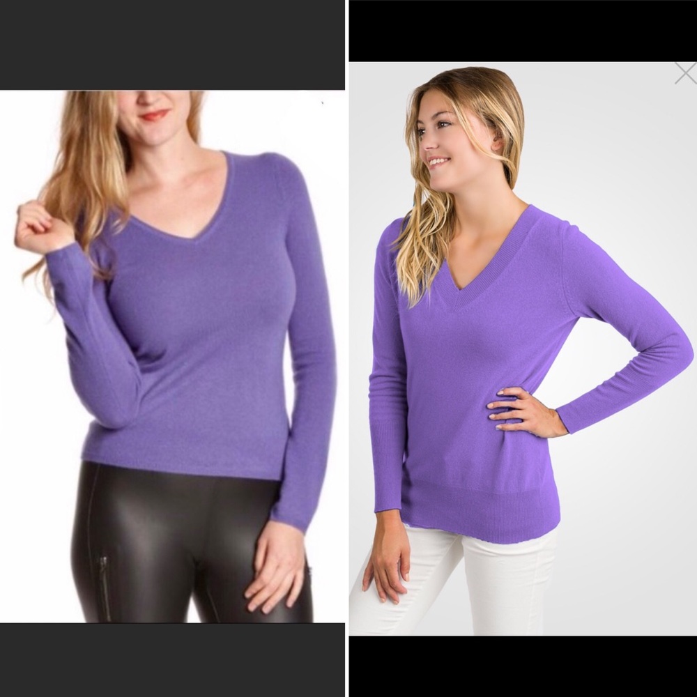 🌟 ✨SALE✨IN Cashmere Lavender V-Neck Sweater